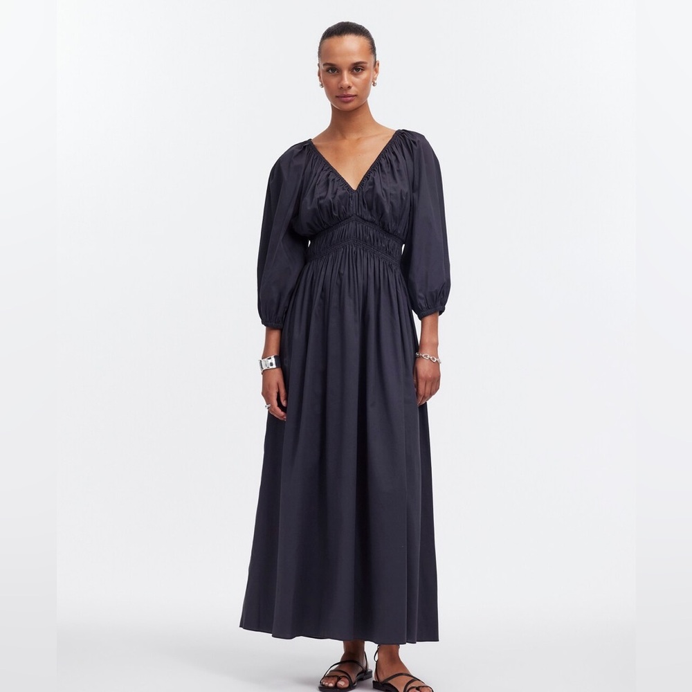 Madewell V-Neck Balloon-Sleeve Maxi Dress